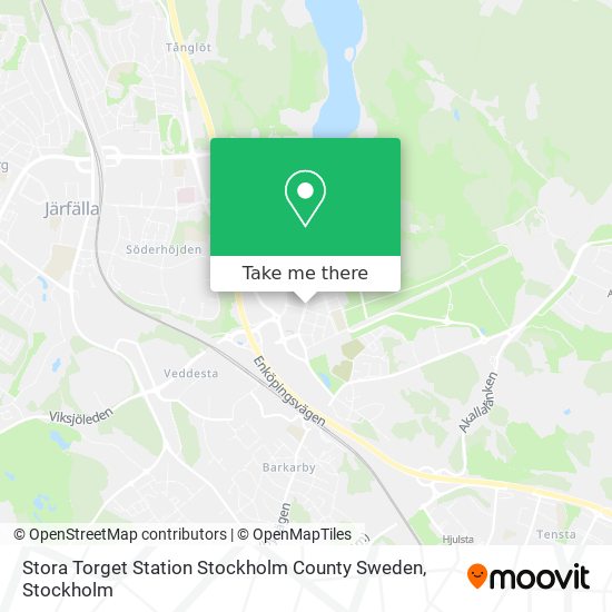 Stora Torget Station Stockholm County Sweden map