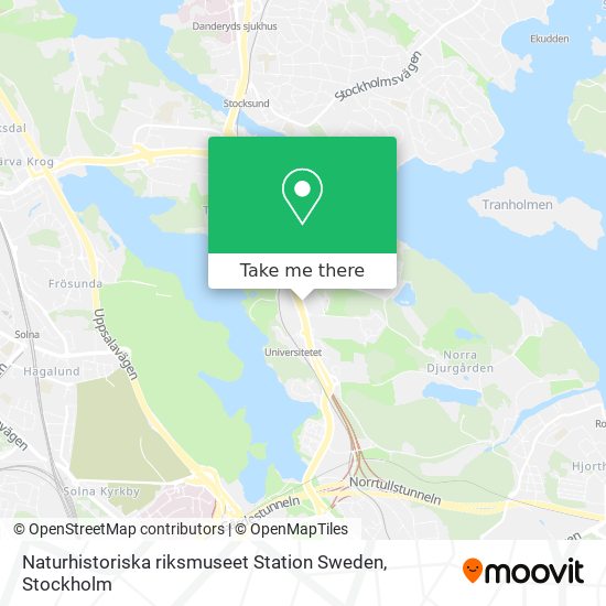 Naturhistoriska riksmuseet Station Sweden map