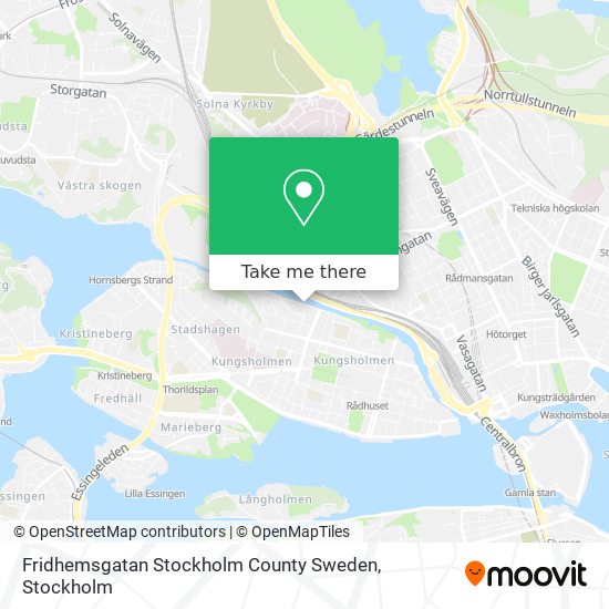 Fridhemsgatan Stockholm County Sweden map