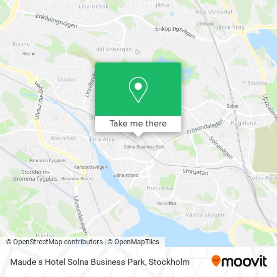 Maude s Hotel Solna Business Park map