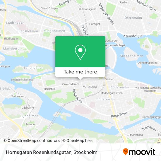 Hornsgatan Rosenlundsgatan map