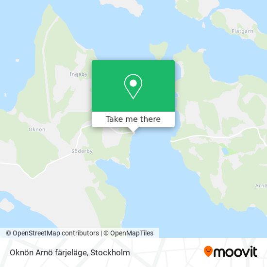 Oknön Arnö färjeläge map