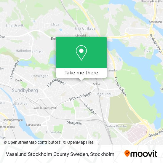 Vasalund Stockholm County Sweden map