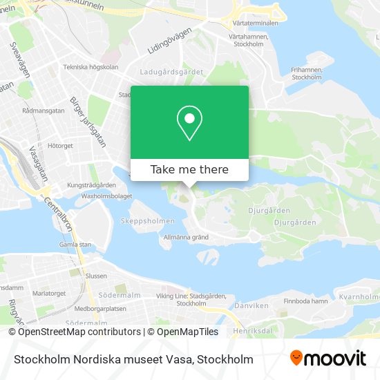 Stockholm Nordiska museet Vasa map