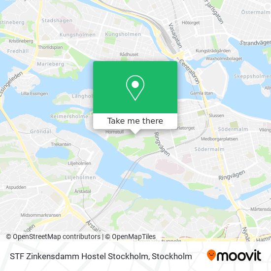 STF Zinkensdamm Hostel Stockholm map