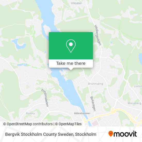 Bergvik Stockholm County Sweden map