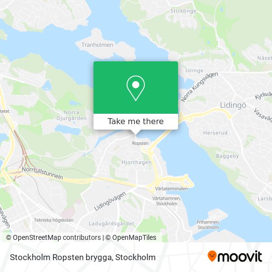 Stockholm Ropsten brygga map
