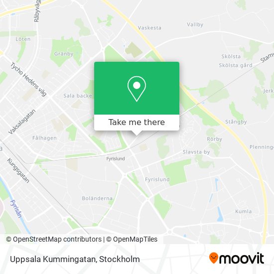 Uppsala Kummingatan map