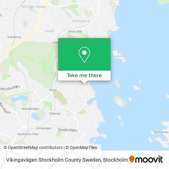 Vikingavägen Stockholm County Sweden map