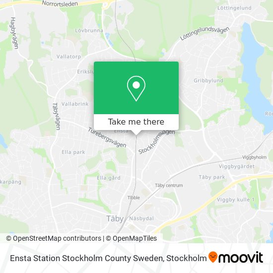 Ensta Station Stockholm County Sweden map