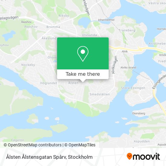 Ålsten Ålstensgatan Spårv map
