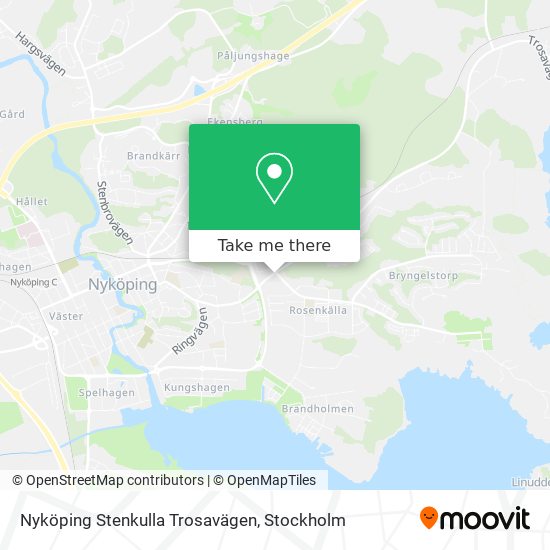 Nyköping Stenkulla Trosavägen map