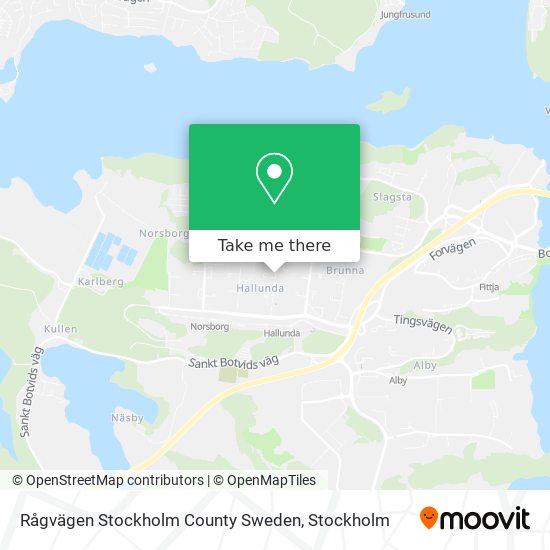 Rågvägen Stockholm County Sweden map