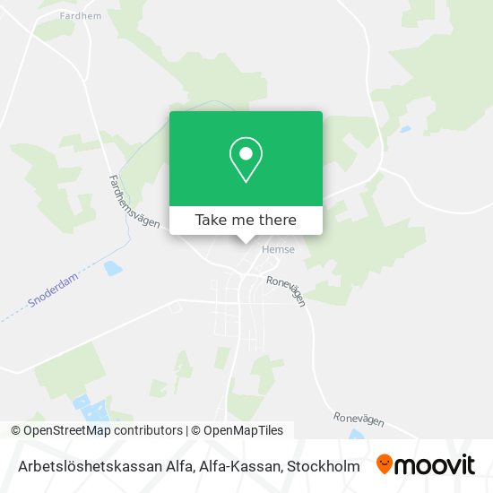 Arbetslöshetskassan Alfa, Alfa-Kassan map