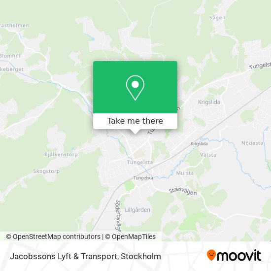 Jacobssons Lyft & Transport map