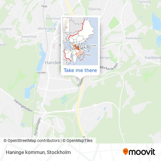 Haninge kommun map