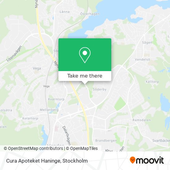 Cura Apoteket Haninge map