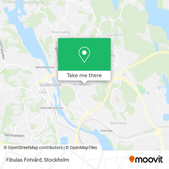 Fibulas Fotvård map