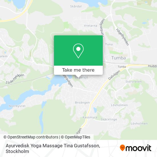 Ayurvedisk Yoga Massage Tina Gustafsson map