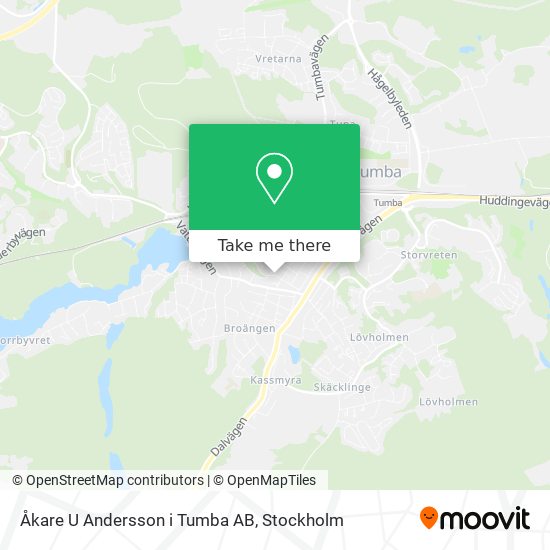 Åkare U Andersson i Tumba AB map