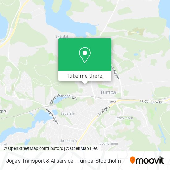 Jojje's Transport & Allservice - Tumba map