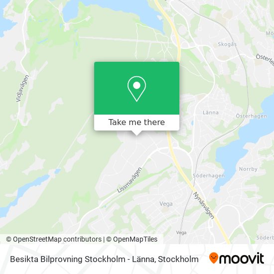 Besikta Bilprovning Stockholm - Länna map
