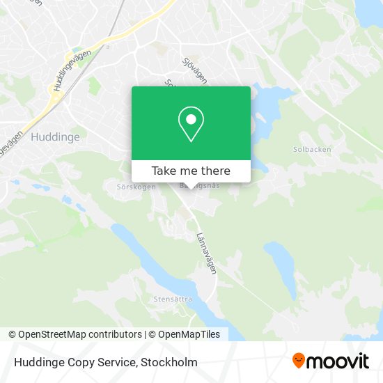 Huddinge Copy Service map