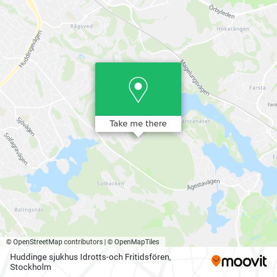 Huddinge sjukhus Idrotts-och Fritidsfören map