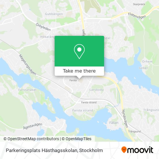 Parkeringsplats Hästhagsskolan map