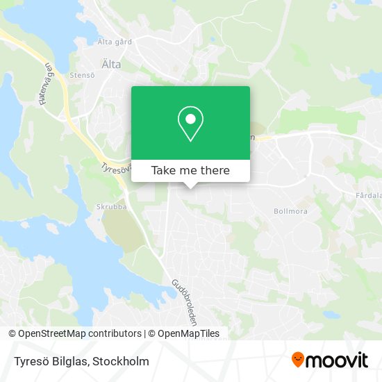 Tyresö Bilglas map