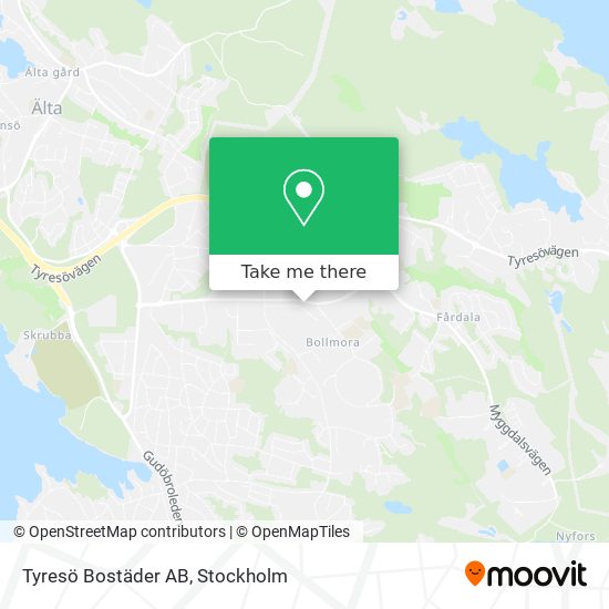Tyresö Bostäder AB map