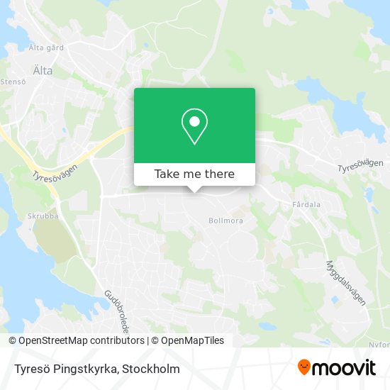 Tyresö Pingstkyrka map