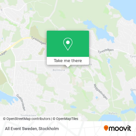 All Event Sweden map