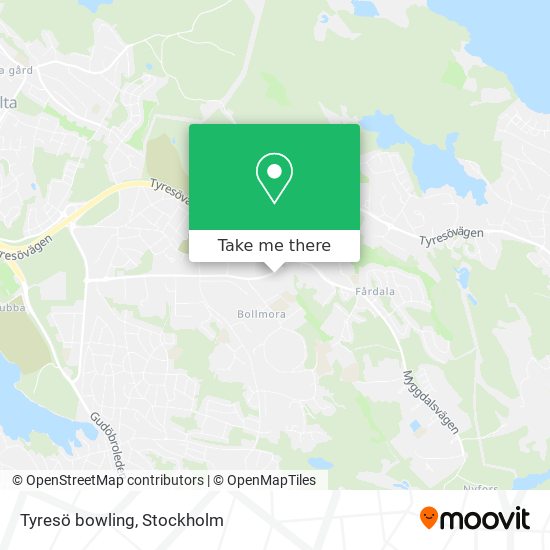 Tyresö bowling map