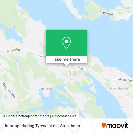 Infartsparkering Tyresö skola map