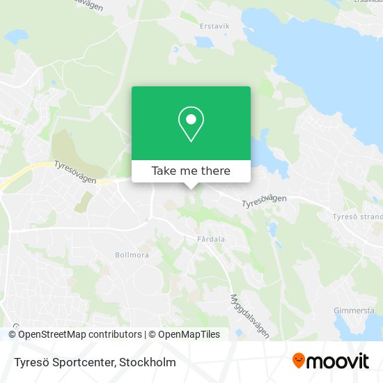 Tyresö Sportcenter map