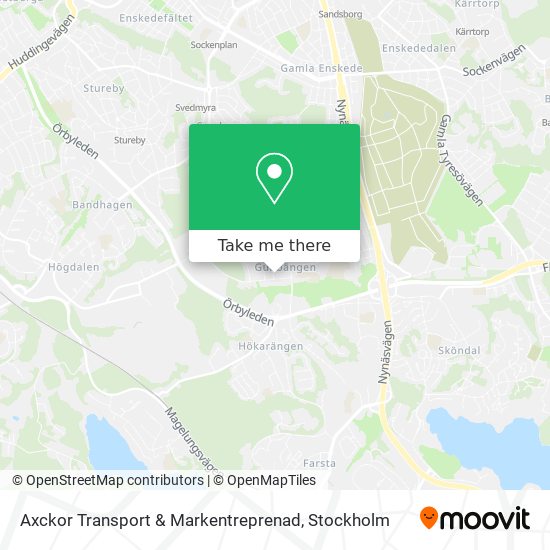 Axckor Transport & Markentreprenad map