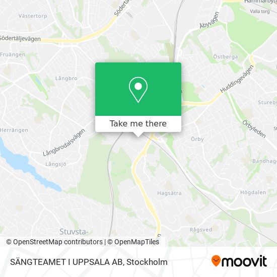 SÄNGTEAMET I UPPSALA AB map