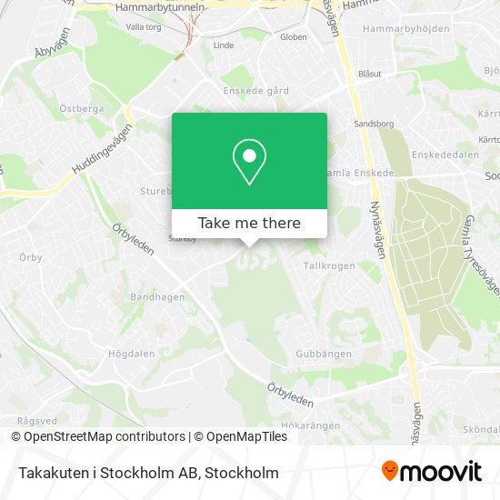 Takakuten i Stockholm AB map