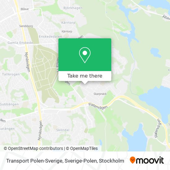 Transport Polen-Sverige, Sverige-Polen map