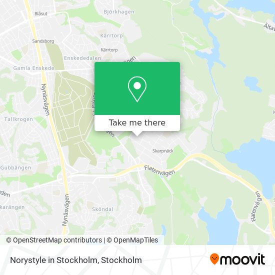 Norystyle in Stockholm map