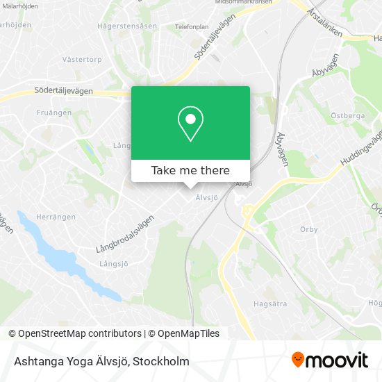 Ashtanga Yoga Älvsjö map