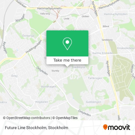 Future Line Stockholm map