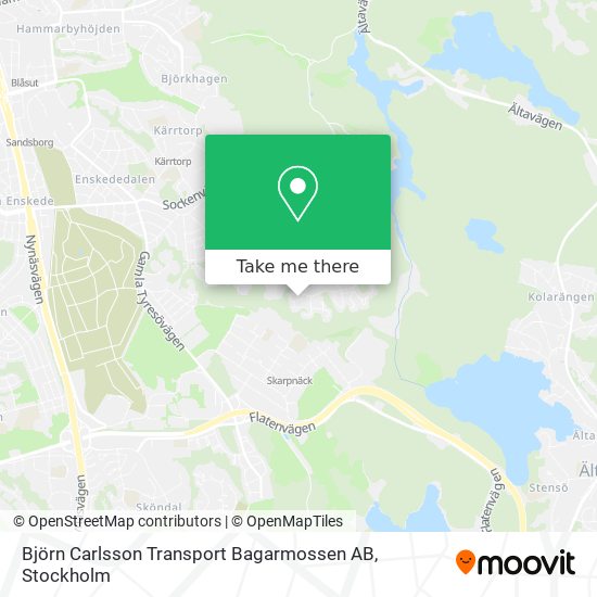 Björn Carlsson Transport Bagarmossen AB map