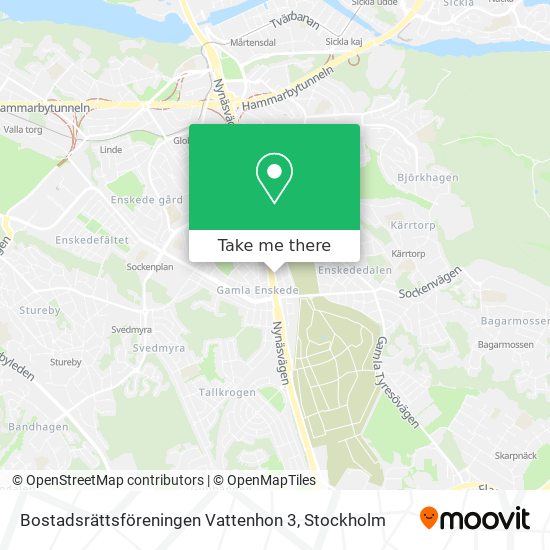 Bostadsrättsföreningen Vattenhon 3 map