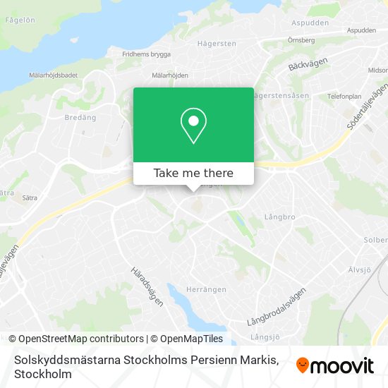 Solskyddsmästarna Stockholms Persienn Markis map