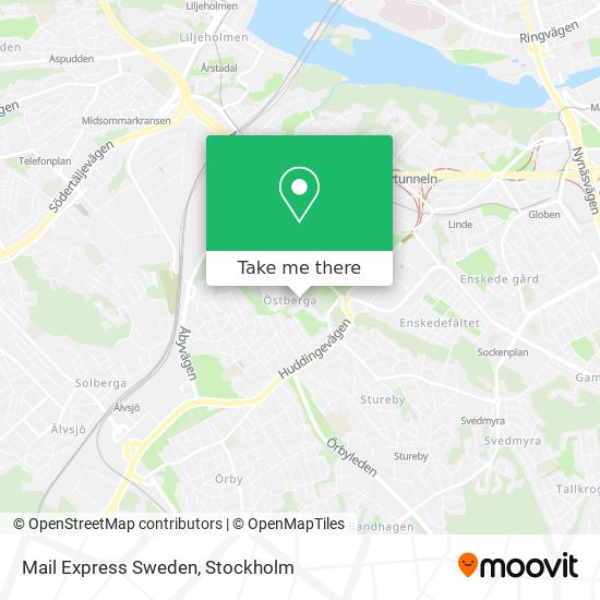 Mail Express Sweden map