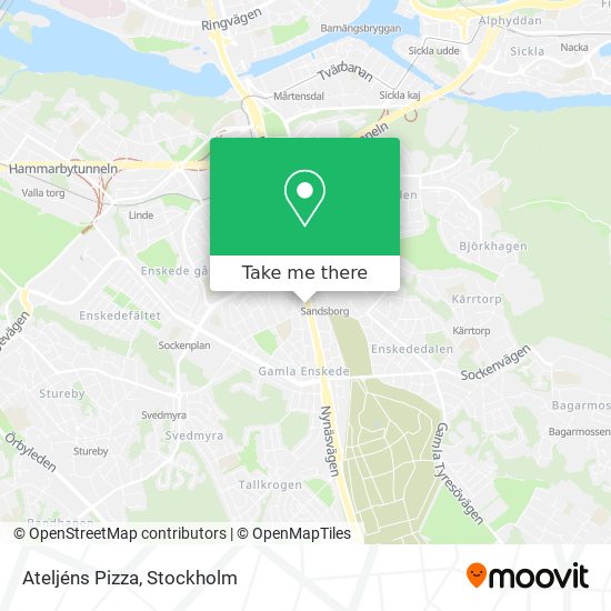 Ateljéns Pizza map