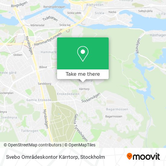 Svebo Områdeskontor Kärrtorp map