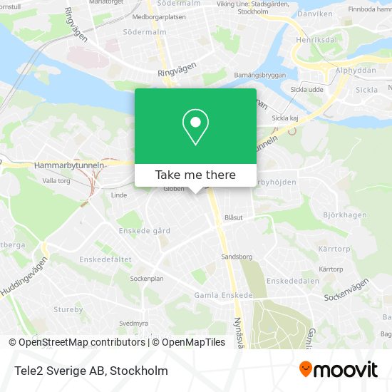 Tele2 Sverige AB map